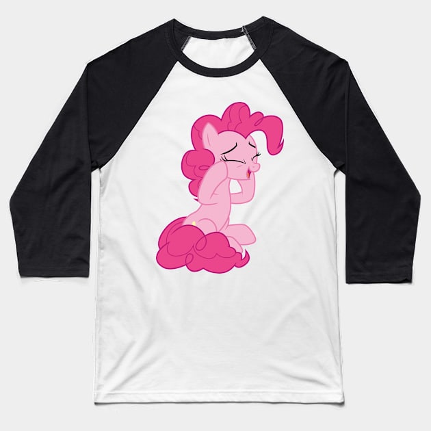 Delighted Pinkie Pie Baseball T-Shirt by CloudyGlow